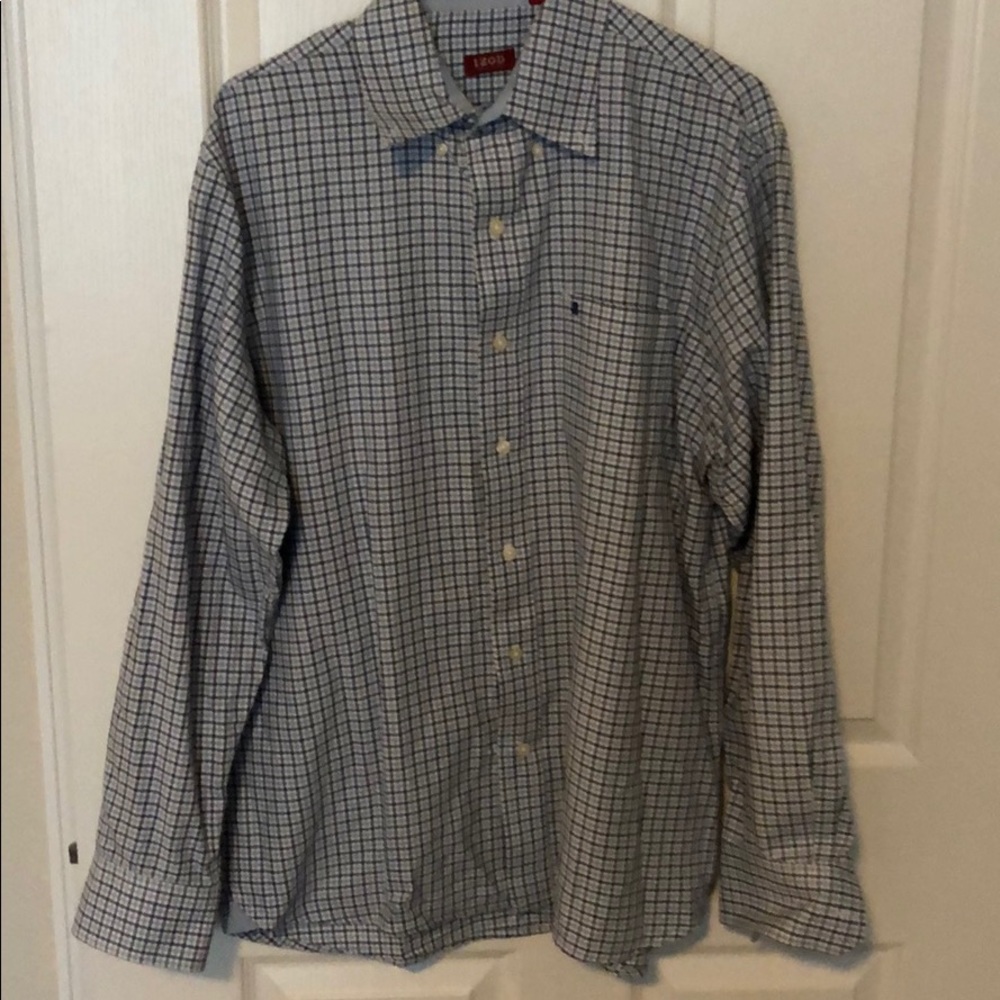 Izod blue plaid shirt